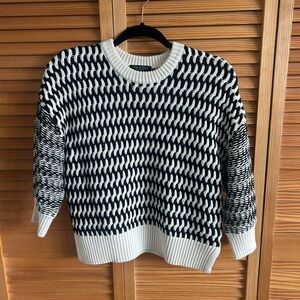 Rag & Bone Black and White Knit Sweater